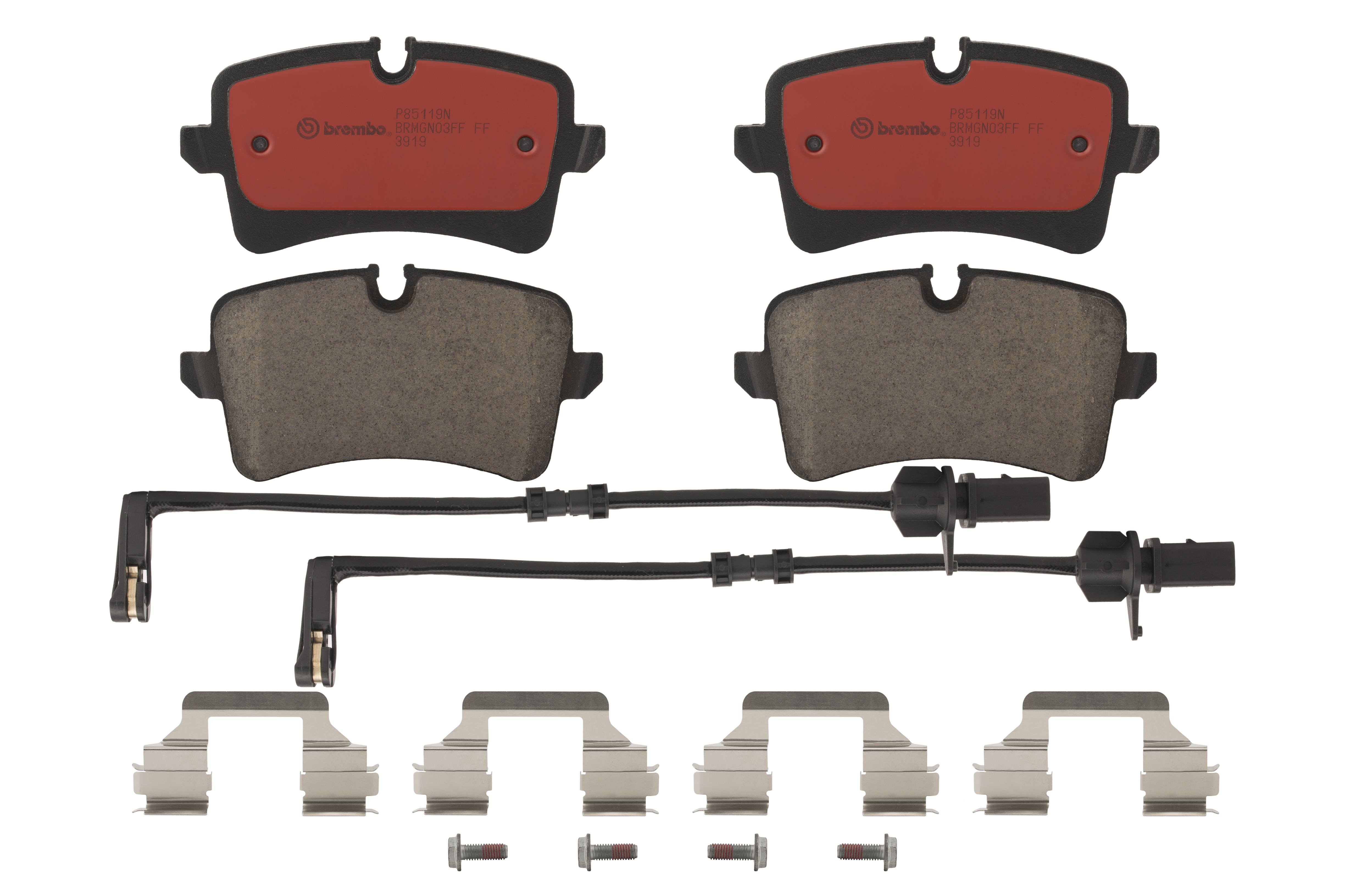 Audi Brembo Brake Set - Pads Rear (Ceramic) 4G0698451K - Brembo P85119N